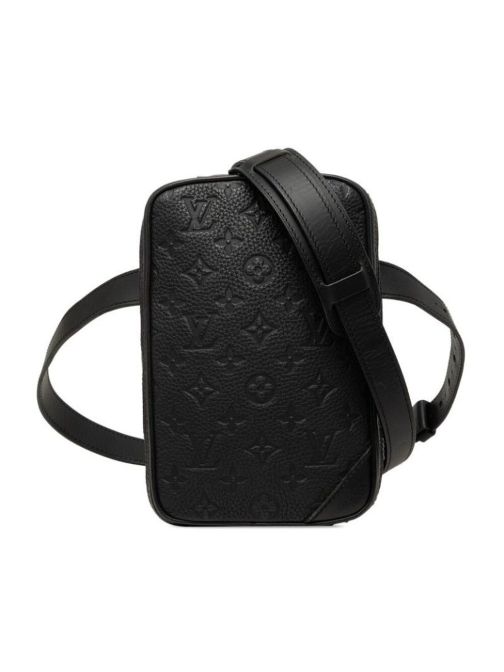 Louis Vuitton Monogram Taurillon Utility Side Belt Bag 2-Way Noir Black Leather